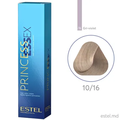 Крем-краска для волос PRINCESS ESSEX, 10/16 Светлый блондин  пепельно-фиолетовый, 60 мл | Estel Молдова