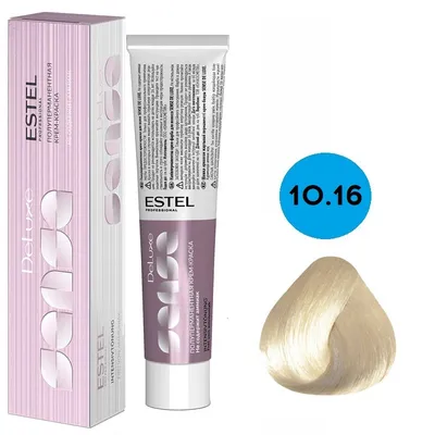 Estel, Крем-краска для волос De Luxe Sense 10/16 светлый блондин  пепельно-фиолетовый, 60 мл купить недорого в интернет-магазине Цирюльник