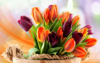 Красивые букеты цветов тюльпаны - 79 фото