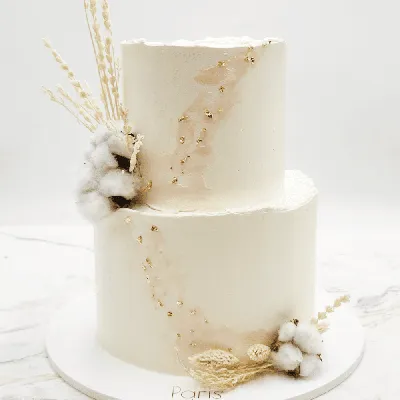 Свадебный торт с сухоцветами - Каталог товаров - Paris Dessert - Кондитерская Киев