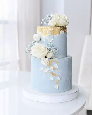Свадебный торт голубого цвета Киев | Biskvit