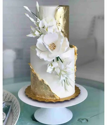 Свадебный торт с золотом Заказать во Львове АртСтудия Prezent