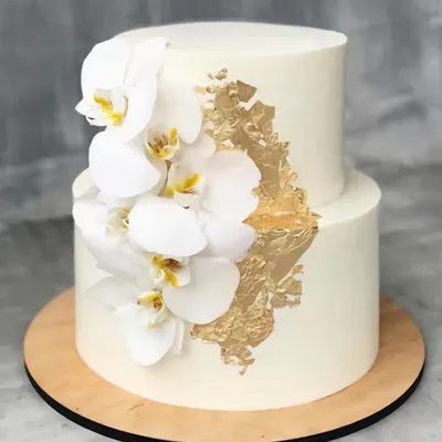 Заказать Свадебный торт с орхидеями в Днепре.