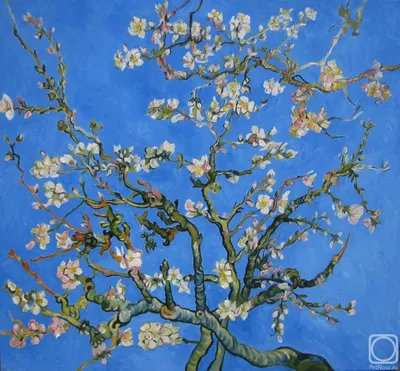 Экслибрис по мотивам картины «Цветущие ветки миндаля» Винсента Ван Гога |  Vincent van gogh, Coloring pages, Photo and video