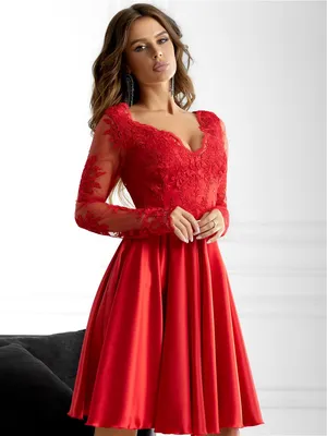 Красное вечернее платье нарядное короткое, мини женское коктейльное с  кружевом сеткой с пышной юбкой Tivardo 14752343 купить в интернет-магазине  Wildberries