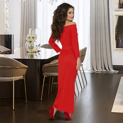 Женская одежда оптом Montella | Вечернее красное платье № 3862