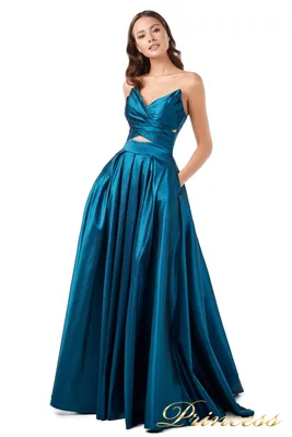 Купить вечернее платье 227511 бирюзового цвета по цене 26500 руб. в Москве  в интернет-магазине Принцесса