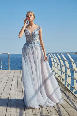 Голубое вечернее платье Lorange Una — купить в Москве - Свадебный ТЦ Вега