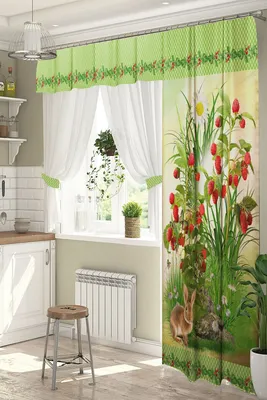 Занавески в кухню из тюля Агния арт - 7 - купить в Москве за 1100 руб. в  интернет-магазине штор Звезда