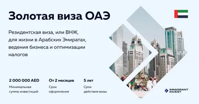 Золотая резидентская виза в ОАЭ: как получить ВНЖ в Дубае — Immigrant Invest