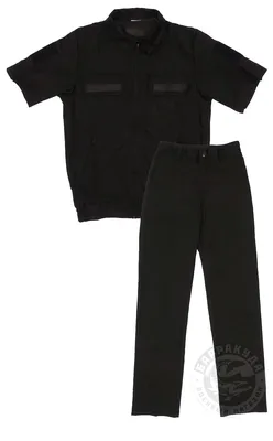 Купить костюм офисный летний черного цвета с коротким рукавом (куртка +  брюки) ткань габардин в интернет-магазине военной одежды Барракуда