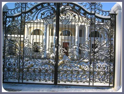 Кованые ворота Николаев, фото. Металлические ворота с калиткой, купить по  разумным ценам — Металлоконструкции