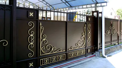 Откатные ворота во двор частного дома металлические - YouTube | Ворота у  подъезда к дому, Современный дизайн потолка, Городской дизайн мебели