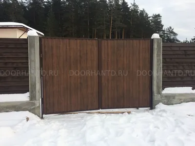 Ворота уличные распашные стальные заполнение профлист ширина 4500 высота  2000 - купить в Екатеринбурге. DoorHan