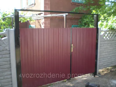 Ворота — калитка профнастил M210 — Орнамент