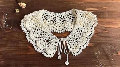Crocheted COLLAR. Step by step. - YouTube