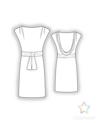 Выкройка: платье с открытой спиной ( 50 размер ✂️) купить 50 размер 👉  скачать лекало Артикул - ЛК0005846 в интернет-магазине по низкой цене в  СТАРТЕКС