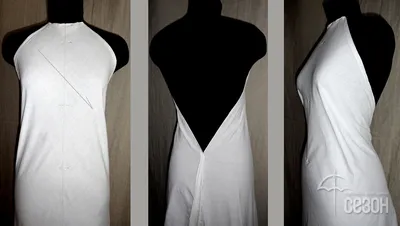 Шелковое платье с открытой спиной