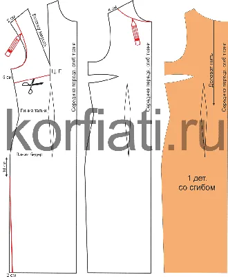 Выкройка платья с открытой спиной от Анастасии Корфиати