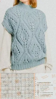 Модные женские жилеты спицами - 30 вариантов, схемы | Схема вязания  свитера, Модели вязаных свитеров, Узоры вязанных свитеров