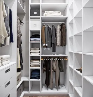 Дизайн гардеробной комнаты маленького размера - 69 фото