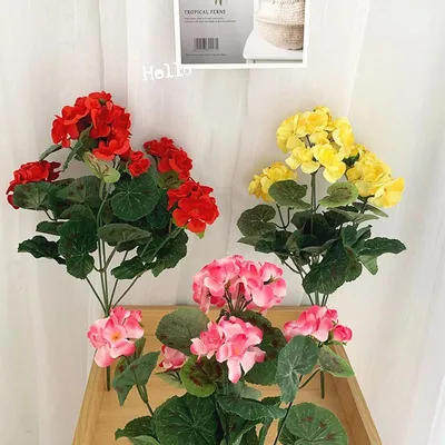 Сад Дом Свадебное украшение Искусственные цветы Герань Растение купить  недорого — выгодные цены, бесплатная доставка, реальные отзывы с фото — Joom