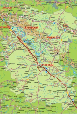 Карта Гжеля (Россия) на русском языке, расположение на карте мира с  городами, метро, центра, районов и округов