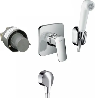 Гигиенический душ Hansgrohe Logis SET со смесителем 27454000 / 32127000 /  71666000 в интернет магазине santehnika-room.ru с доставкой и установкой -  Москва