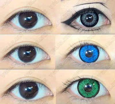 Голубые контактные линзы на карих глазах - обзор - YouTube