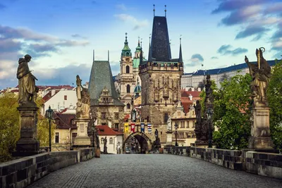 Фотография Прага Чехия Сверху Дома город