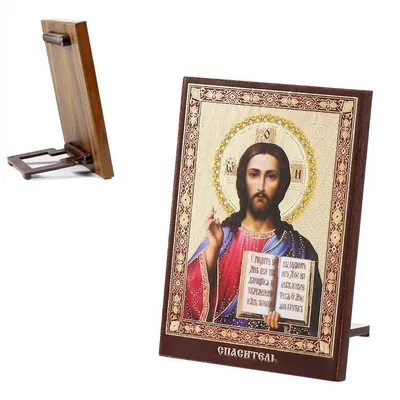 NKlaus Holzbild »Ikone Jesus Christus Holz 8 X 6 Icon Икона Господь«,  Kirchliche Souvenirs