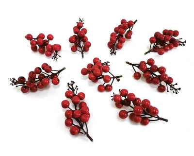 Купить Искусственные гроздья рябины/Искусственные цветы для декора/Декор  для дома по выгодной цене в интернет-магазине OZON.ru