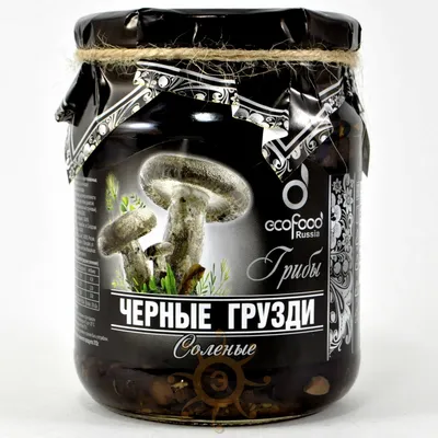 Грибы грузди черные соленые Ecofood, 520г - Купить в интернет-магазине с  доставкой по Москве и России - ЭТНОПОЛИС