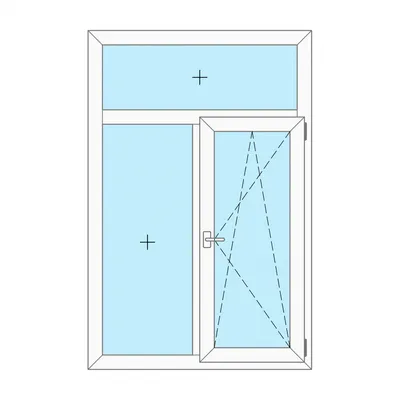Двухстворчатое окно 1300*1870 мм с фрамугой - цены и размеры, купить окна  ПВХ в Казани