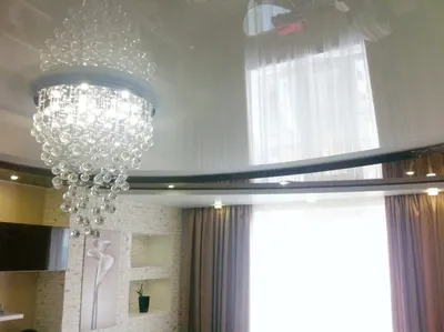 Двухуровневые натяжные потолки с подсветкой в Краснодаре - цена с  установкой на двухуровневые потолки
