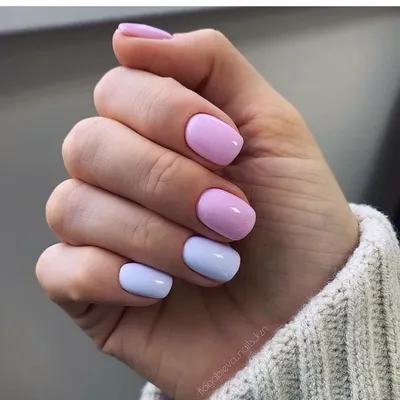 Красивые двухцветные ногти (39 фото)
