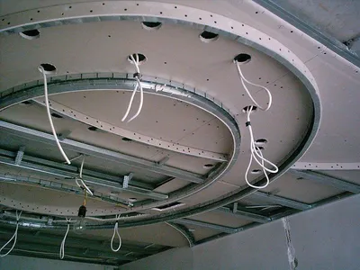 Обычный потолок из гипсокартона с подсветкой своими руками