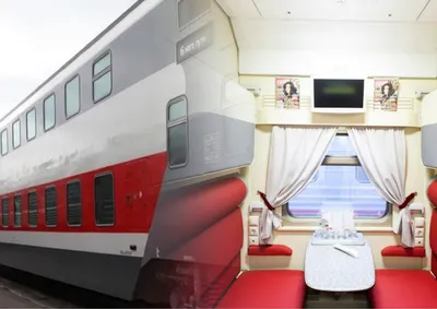 Презентация двухэтажного поезда на СКЖД - YouTube