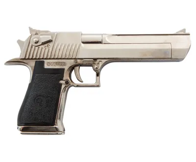 Макет пистолета Desert Eagle, никель (США-Израиль, 1982 г.) DE-1123-NQ купить в Москве, СПБ, цена в интернет-магазине «Pnevmat24»