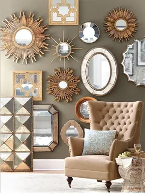 Декоративные зеркала на стену для интерьера - 67 фото