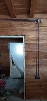 Ретро-проводка в доме из бруса | Пикабу