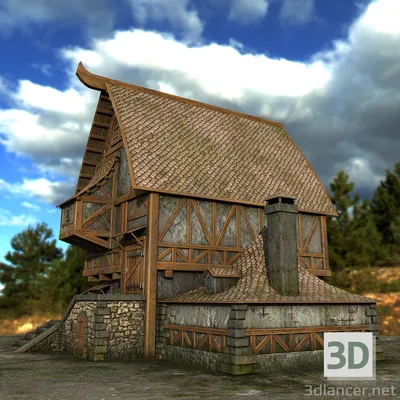 3d модель деревенский дом | 39090 | 3dlancer.net