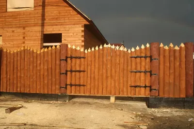 Забор частокол своими руками - 64 фото