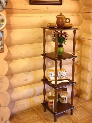 Этажерка деревянная напольная узкая 4 mebel welcome 21240760 купить в  интернет-магазине Wildberries