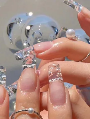Аквариумный дизайн ногтей с жидкостью внутри | Техника выполнения маникюра  с водой | Советы от nail-мастера - Фото