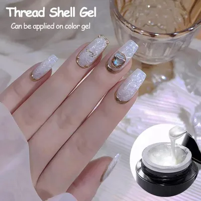 Nail Art Soak Off УФ-гель Жемчужная раковина Нить Гель Лак для ногтей DIY Дизайн  ногтей Жемчужный текстурированный клей купить недорого — выгодные цены,  бесплатная доставка, реальные отзывы с фото — Joom