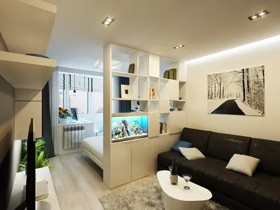 Кровать в однокомнатной квартире: дизайн малогабаритной студии и однушки с  фото