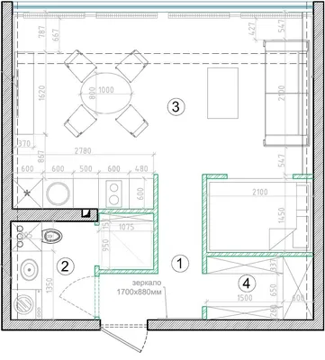 Однокомнатная квартира 35 кв м — планировка и дизайн с фото пяти проектов |  Houzz Россия