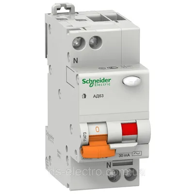 Дифференциальный автомат с защитой Schneider Electric АД63/2Полюса  25A/30mA: продажа, цена в Одессе. Автоматические выключатели, узо от \"ТОВ  \"ДС-ЕЛЕКТРО\"\" - 1168279471