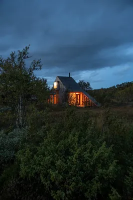 Деревянный дачный дом-пирамида в Норвегии | Пикабу